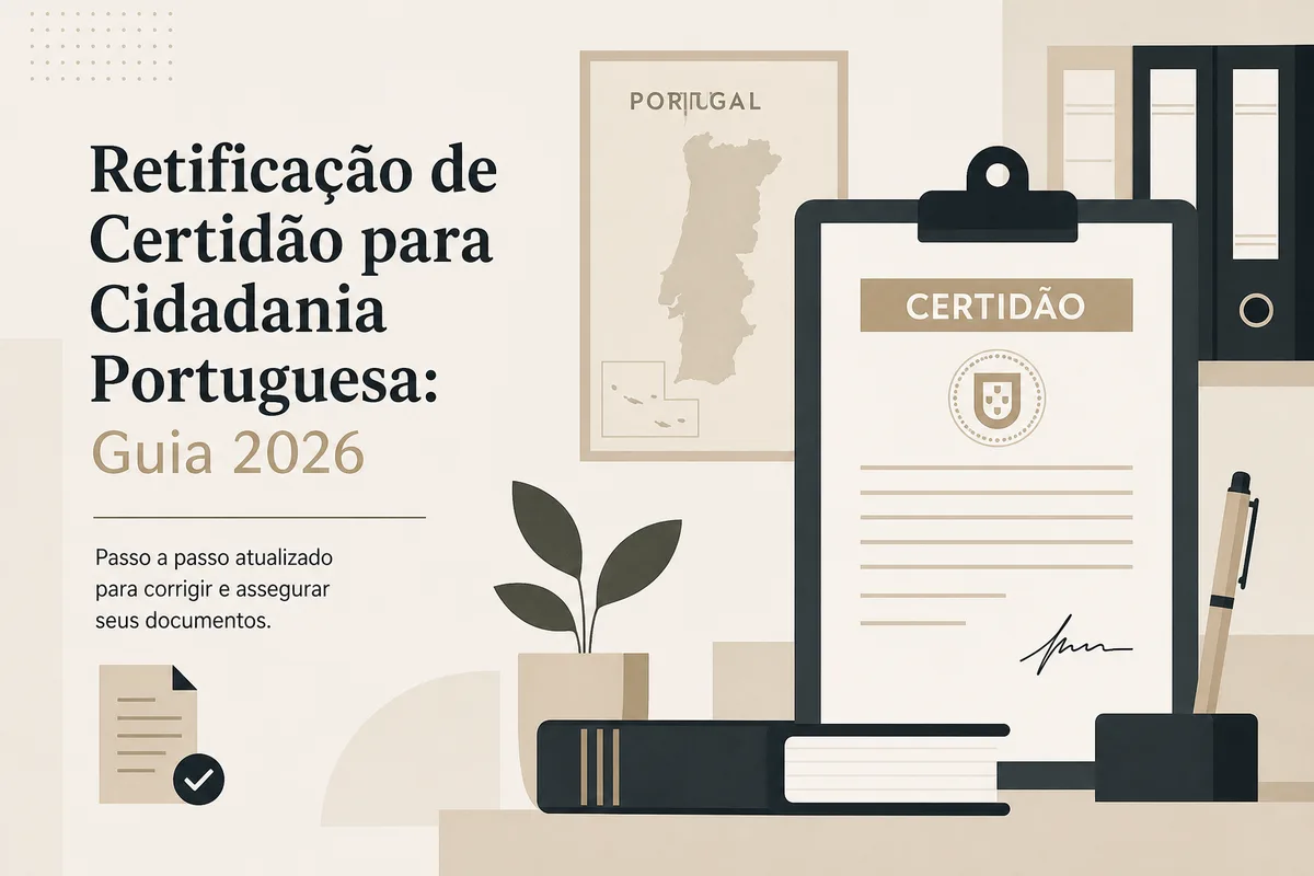 Retificação de Certidão para Cidadania Portuguesa 2026
