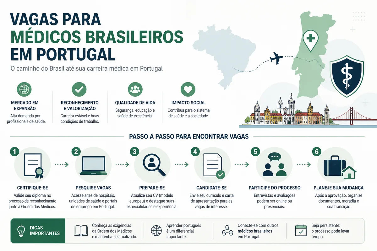 Vagas para Médicos Brasileiros em Portugal 2026